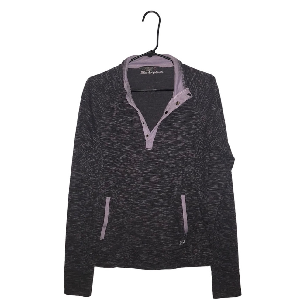 Avalanche Purple Snap Button Pullover Sweatshirt - image 1
